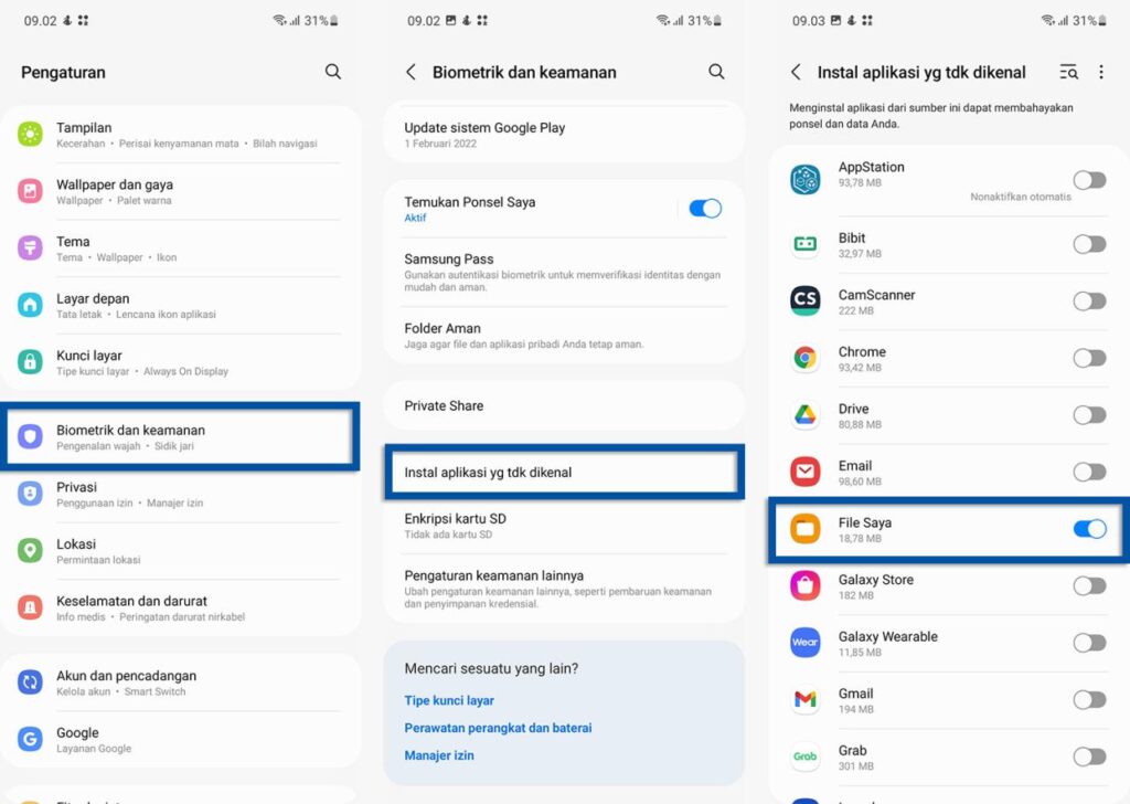 Tutorial Install APK dari Sumber Tidak Dikenal