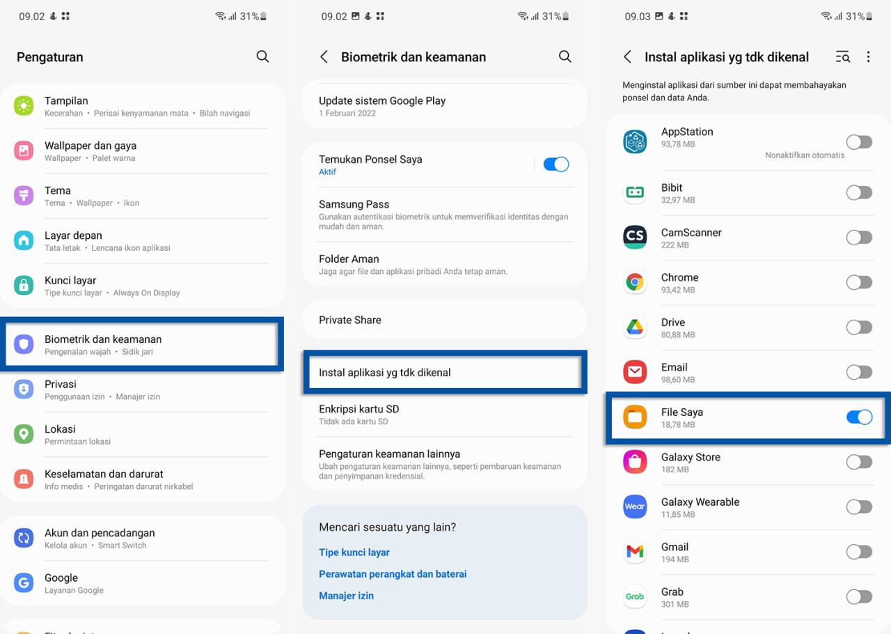 10+ Cara Mengatasi Aplikasi Tidak Terpasang di HP Android Tutorial Install APK dari Sumber Tidak Dikenal