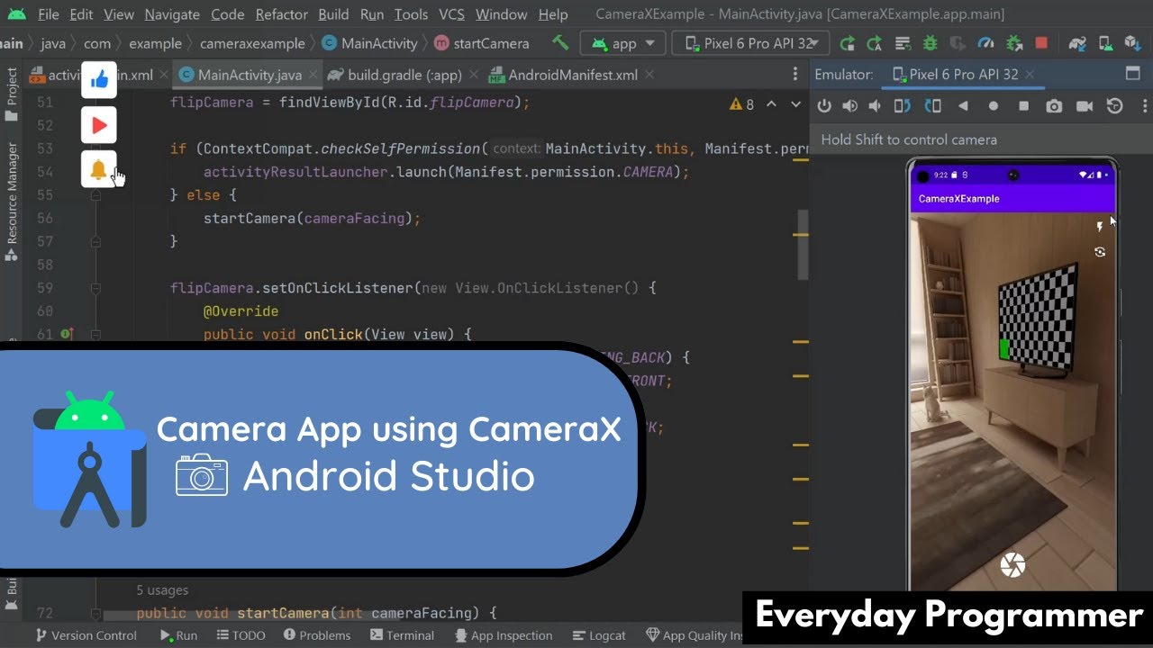 How to create a Camera App using CameraX in Android Studio - YouTube