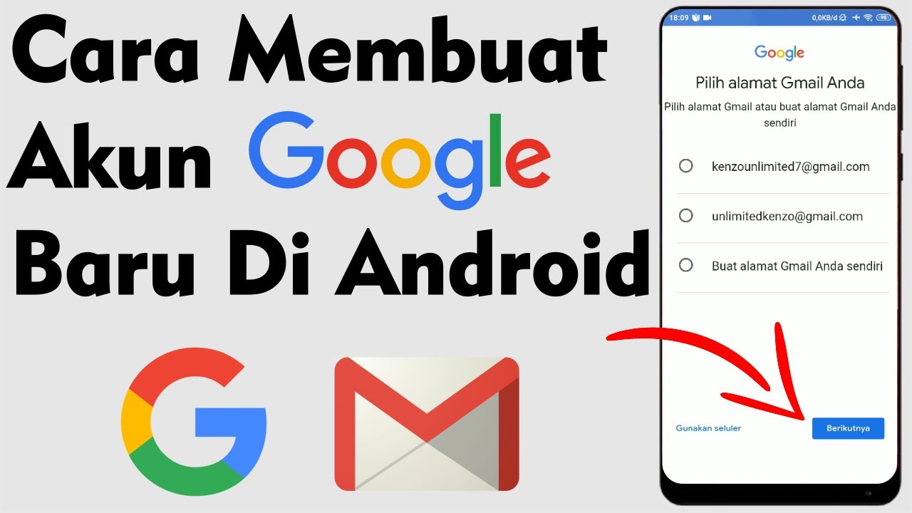 Cara Membuat Akun Google Baru Di Android - YouTube Tutorial Membuat Akun Google Baru di Android